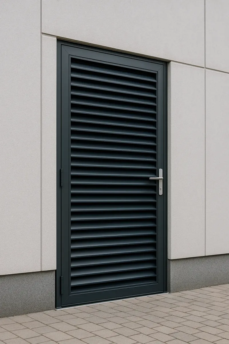 steel louvred doors - professional steel doors available in Barnsley from UK manufacturers